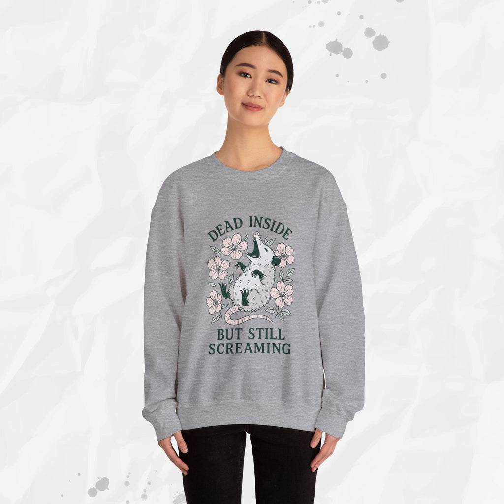 Dead Inside but Still Screaming – Crewneck Sweatshirt