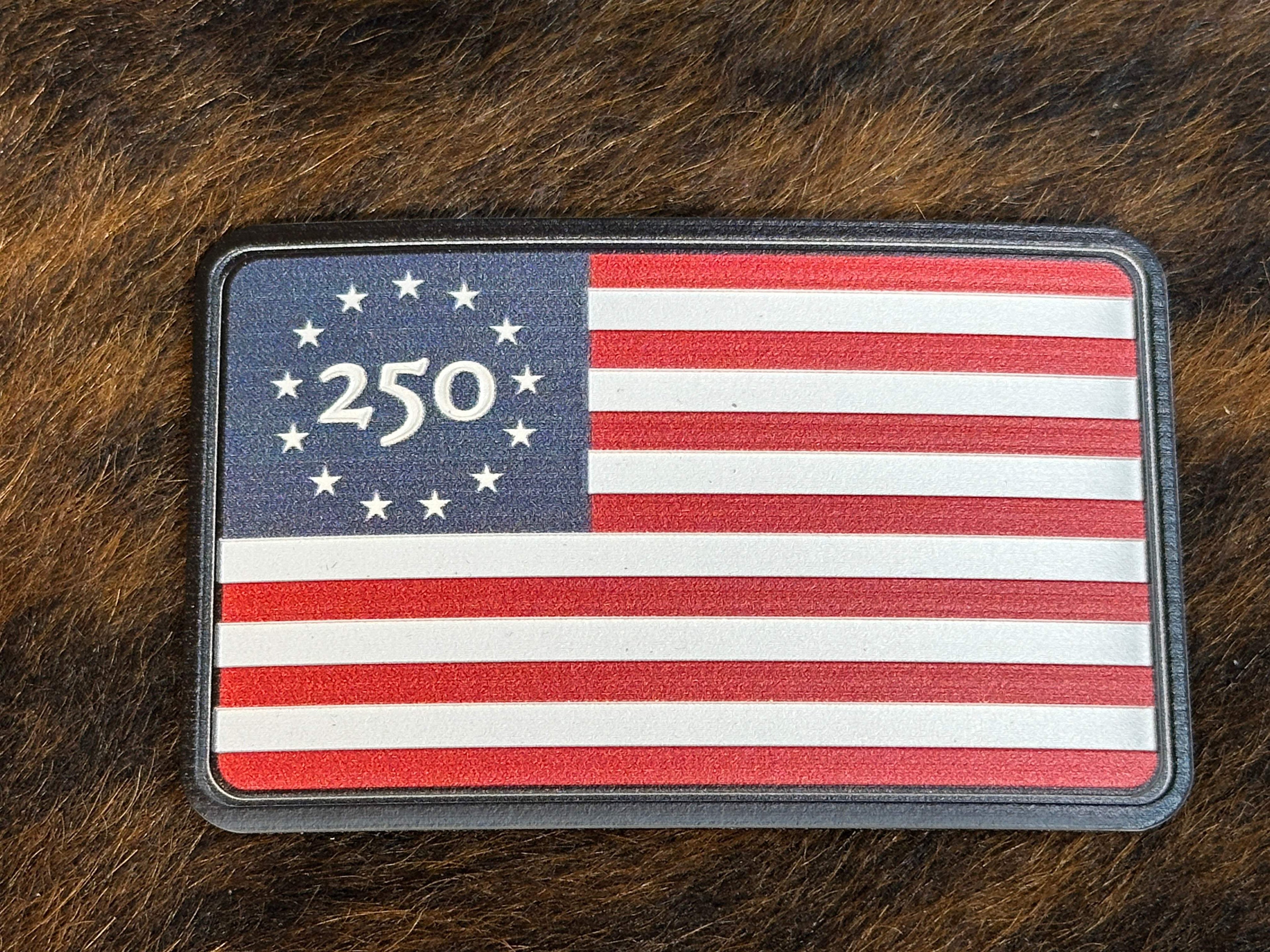 Betsy Ross Americas 250th Anniversary Flag Faux Silicone Texture Built Digital File